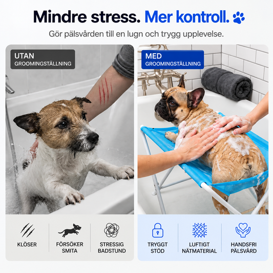 PawSpa - Den smarta groomingstationen för enklare bad, tassvård och pälsvård hemma.